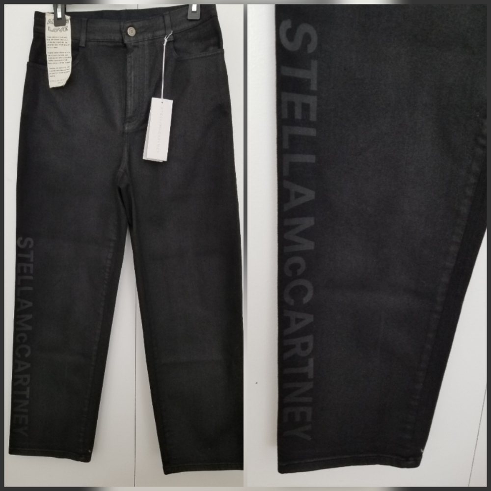 RARE! Stella McCartney Black Logo Jeans